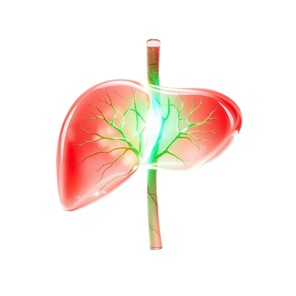 3D crystal Liver Disease anatomy icon