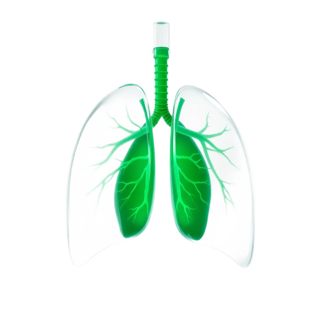 3D crystal Asthma & Lungs anatomy icon