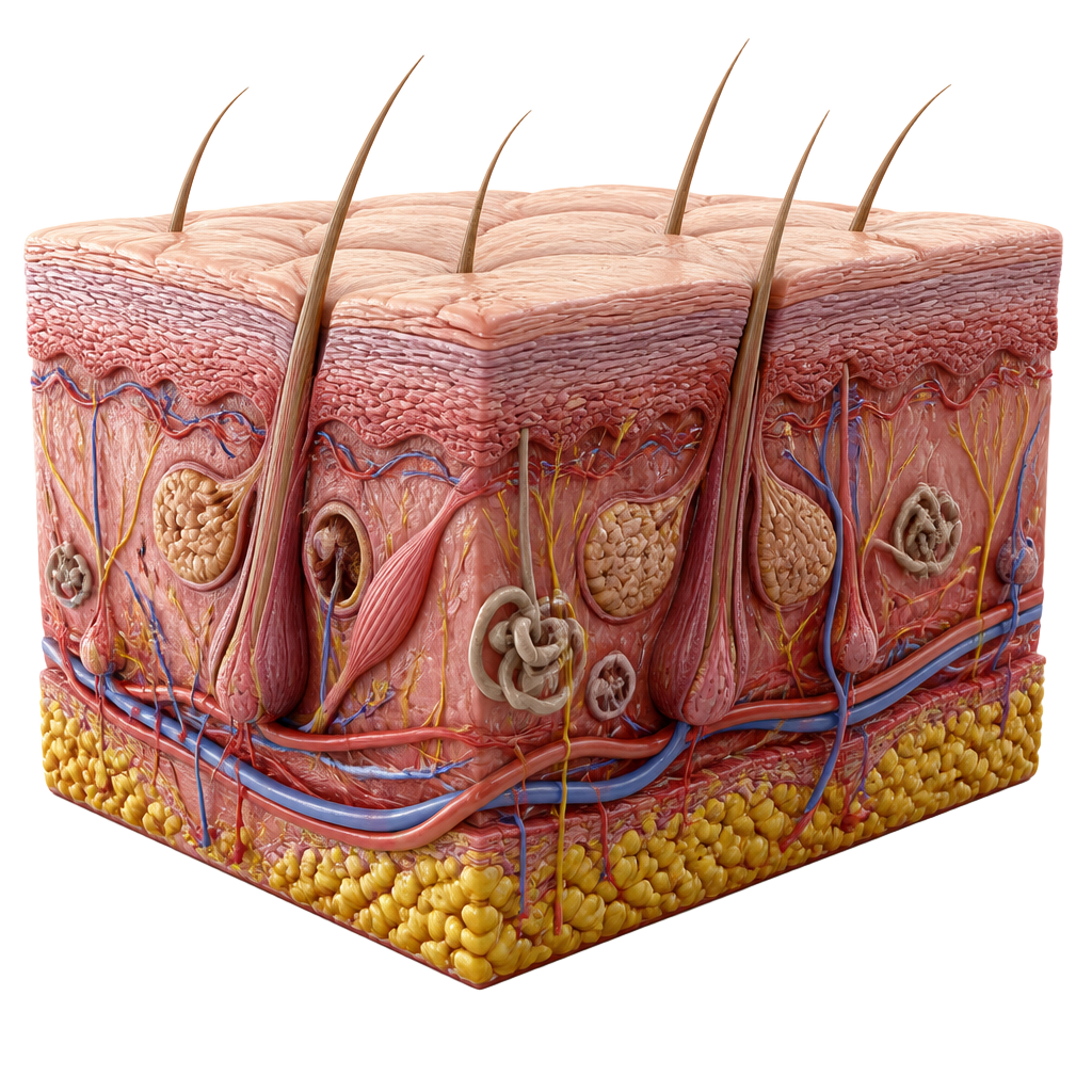3D crystal Psoriasis anatomy icon