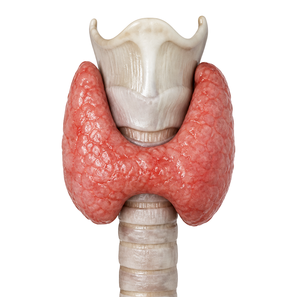 3D crystal Thyroid anatomy icon